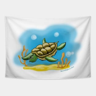 Cute Sea Turtle Tapestry