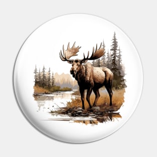 Moose Nature Pin