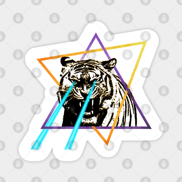 Laser Tiger Magnet by HilariousDelusions