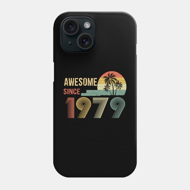 43 Years Old Awesome Since 1979 Gifts 43th Birthday Gift Phone Case by peskybeater