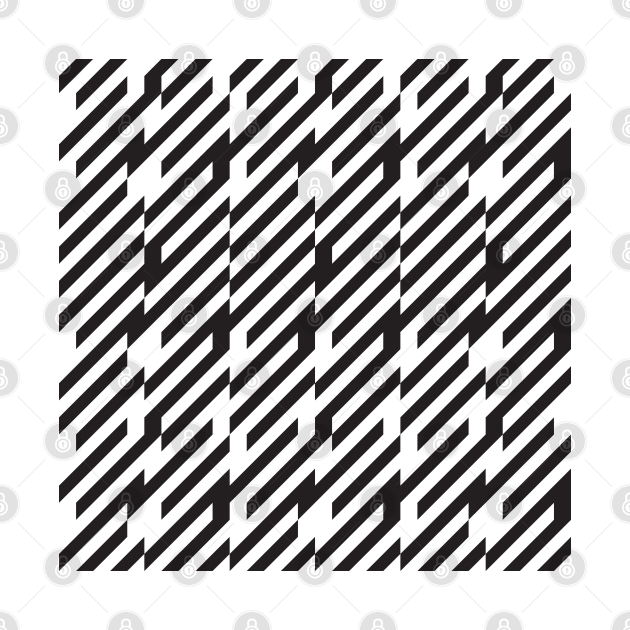 Abstract black and white lines pattern by kallyfactory