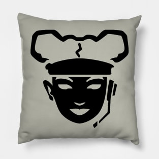 Lifeline Icon Black Pillow