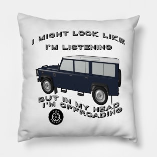 Listening but Off-road - Defender - 3D Pillow