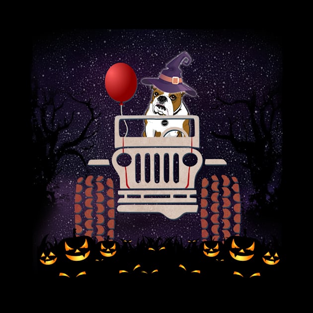 JP Scared Bulldog in The Car Halloween by Chapmanx