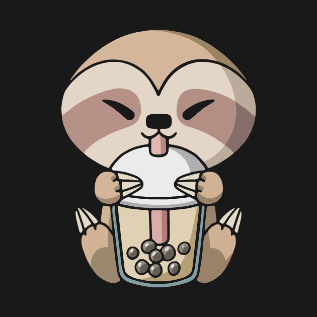 Boba Milk Tea Sloth by Amanda Patterson 