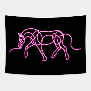 Trotting Neon Horse Tapestry