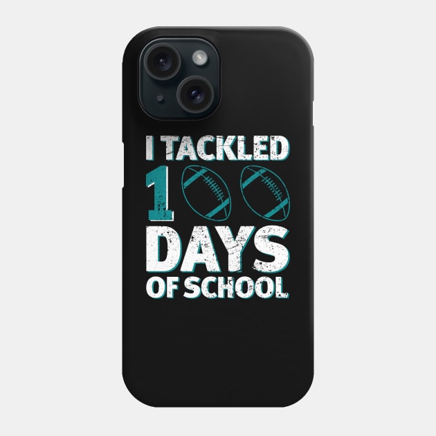 I Tackled 100 Days of School - 100th Days Boy Kid Girl Phone Case by Gendon Design