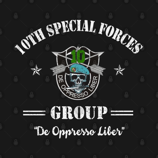 Proud US Army 10th Special Forces Group Veteran De Oppresso Liber SFG - Gift for Veterans Day 4th of July or Patriotic Memorial Day by Oscar N Sims