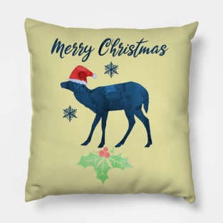Christmas Deer Art Pillow