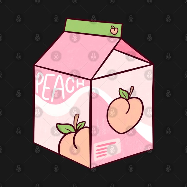 Kawaii Peach Juice Peachy Milk Aesthetic Japanese Vaporwave by Trippycollage