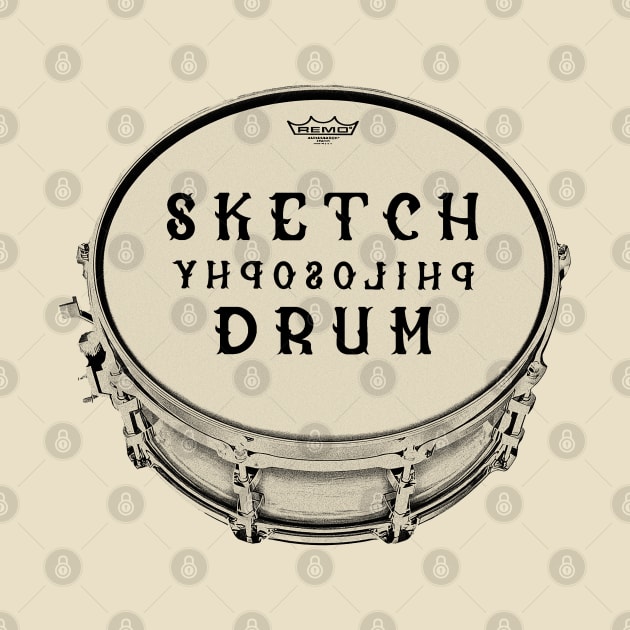 Sketch Philosophy Drum | Retro Vintage Transparent by Odegart