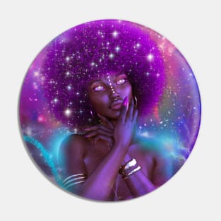 Black woman you own the universe Pin