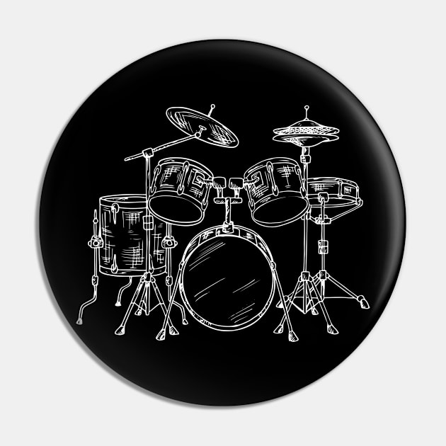Drummer Musician Music Lovers Pin by karolynmarie