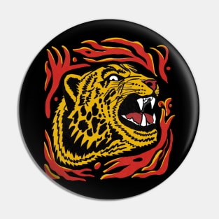 Fire Leopard Pin