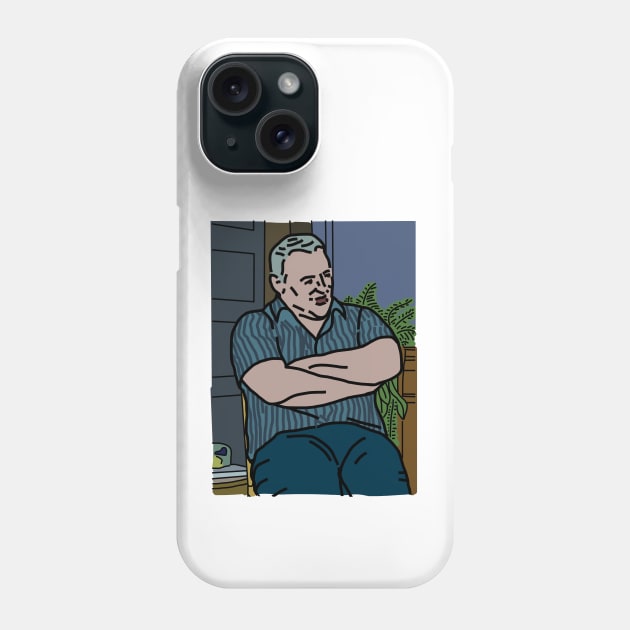 Portrait of Man in Stripes Phone Case by ellenhenryart