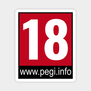 Videogame Label Pegi 18 Magnet