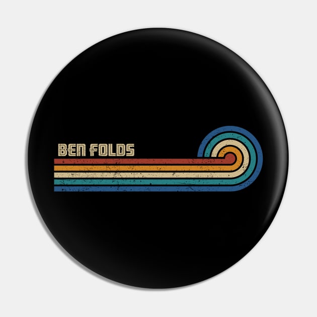 Ben Folds  - Retro Sunset Pin by Arestration