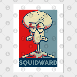 Squidward Posters And Art Prints Teepublic