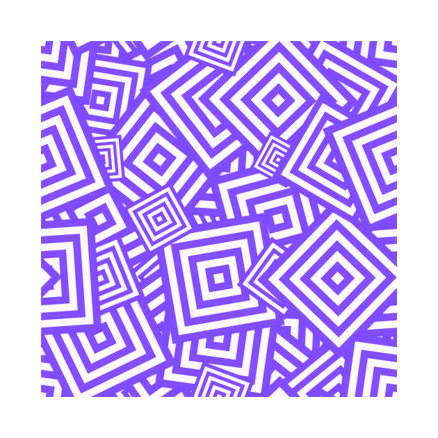 Funky Purple Tilted Squares Neo Geo Pattern by SeaChangeDesign