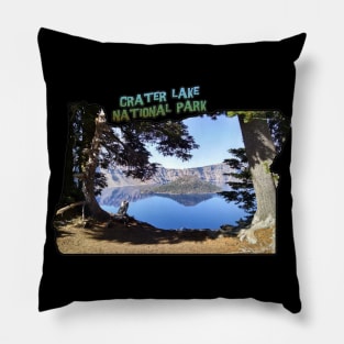 Oregon State Outline (Crater Lake & Wizard Island) Pillow