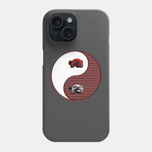 yin yang balance harmony design eastern philosophy monkey Phone Case