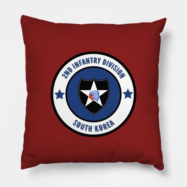 2ND ID SOUTH KOREA CIRCLE Pillow by Trent Tides