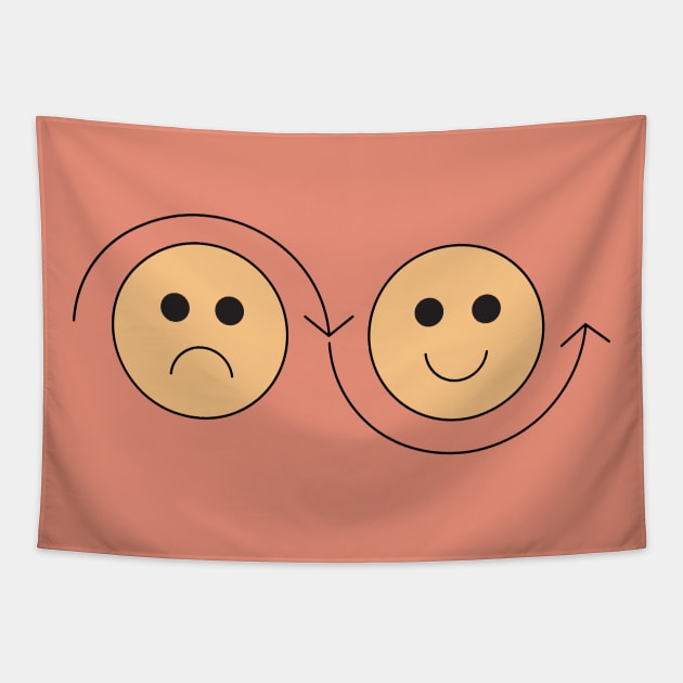 Turn That Frown Upside Down Tapestry by Cosmic-Fandom