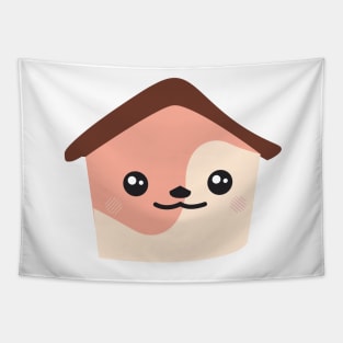 chubby pink house man Tapestry