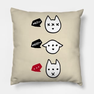 Three-eyed mystic cats Pillow