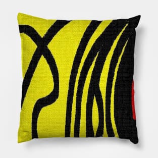 Red yellow black Pillow