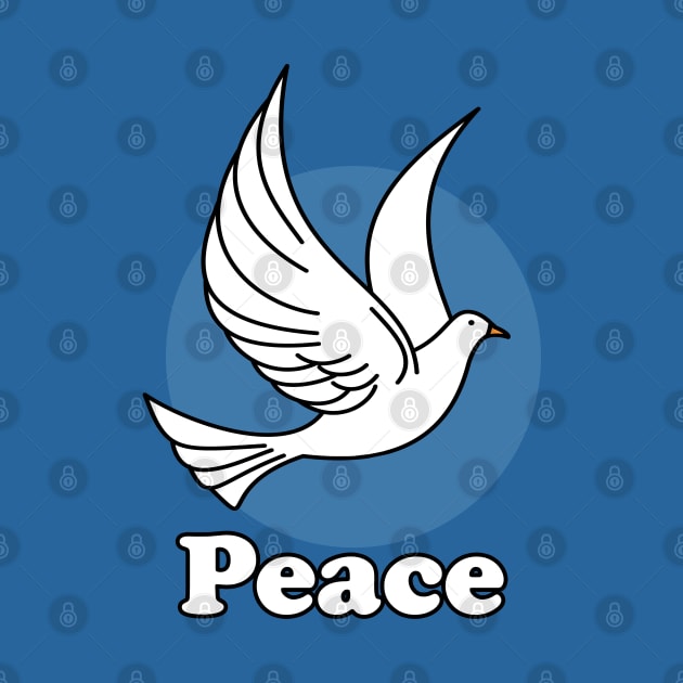 White Dove Peace Symbol by SandraKC