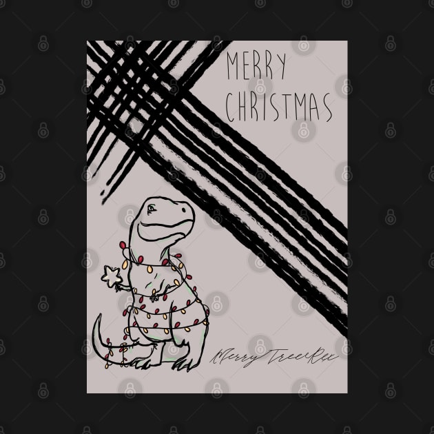 T-rex Christmas by Carries Design 