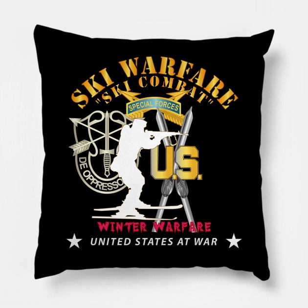 Special Forces - Ski Warfare - Ski Combat - Winter Warfare X 300 Pillow by twix123844