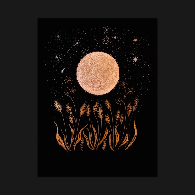 Lammas Lughnasadh Wicca harvest moon by monchie