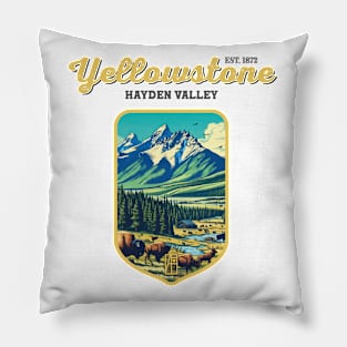 USA - NATIONAL PARK - YELLOWSTONE Hayden Valley -12 Pillow