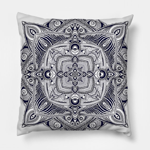 Mandala 06 (Light Edition) Pillow by PHAZED