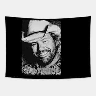 Toby Keith// black white design T-Shirt Tapestry