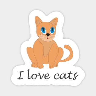 I love cats Magnet