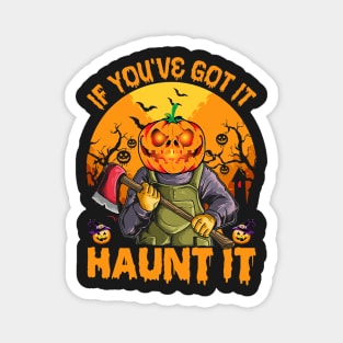 Halloween Scary Evil Pumpkin Haunt It Magnet