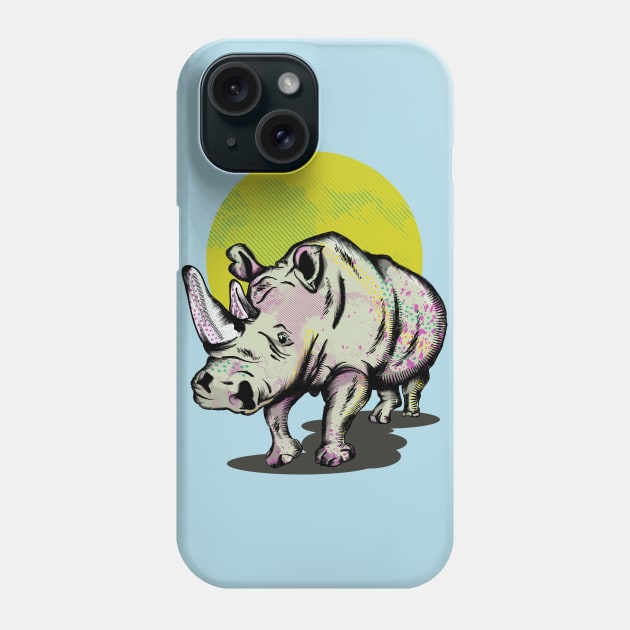 Rhinoceros Phone Case by mailboxdisco