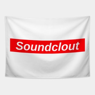 Soundclout // Red Box Logo Tapestry