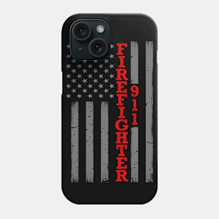 Firefighter Thin Red Line Flag Phone Case