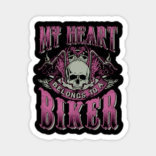 Motorcycle My Heart Belongs To Bikerfriend Magnet