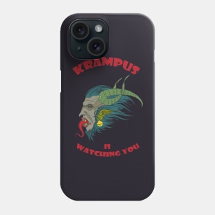 Krampus is watching you Phone Case