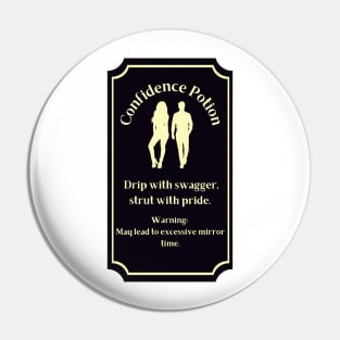 Potion Label: Confidence Potion, Halloween Pin