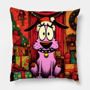 Festive Cartoon Extravaganza: Unique Animated Delights for a Merry Christmas! Pillow