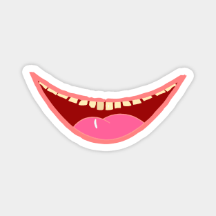 Funny Mouth Yellow Teeth Smile Magnet