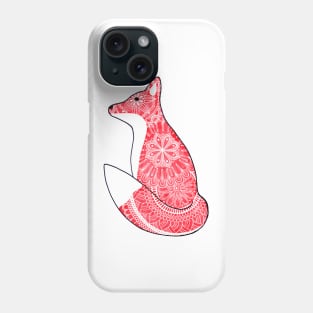 Red Fox Mandala Phone Case