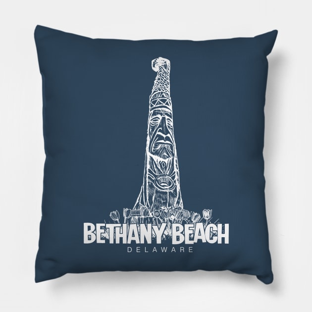 Chief Little Owl Bethany Beach Totem Pillow by BETHANY BEACH