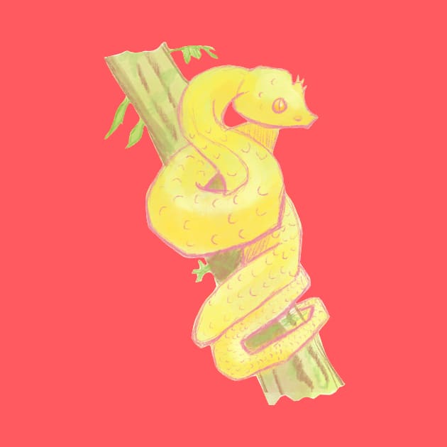 Yellow Viper Snake by JessaCreation